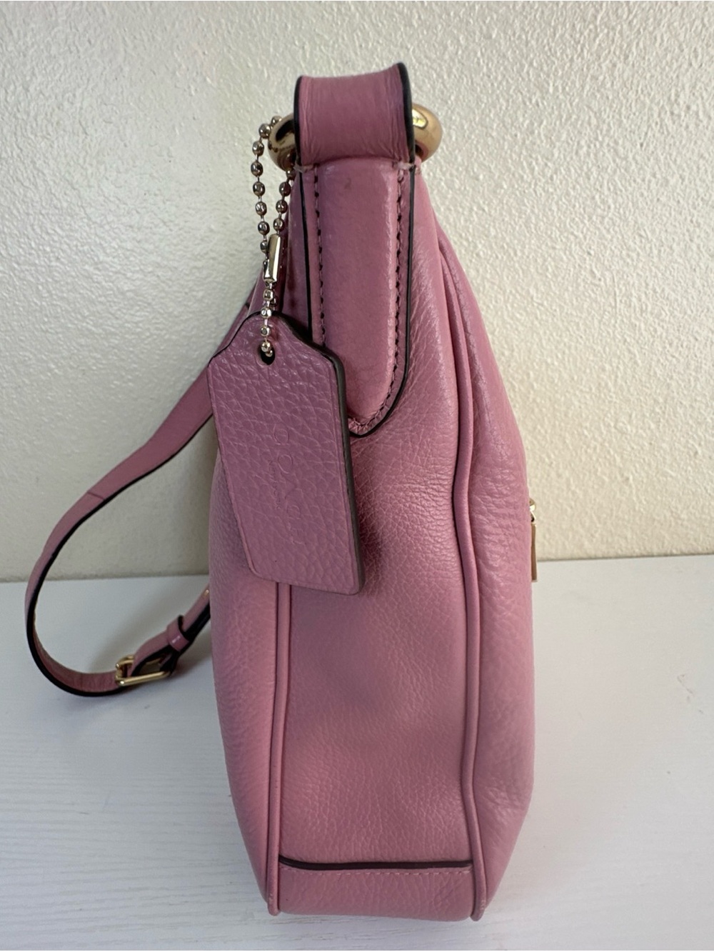 EUC Coach Ellie Mauve Pink Pebbled Leather Shoulder Crossbody Bag C1648 - Picture 5 of 14
